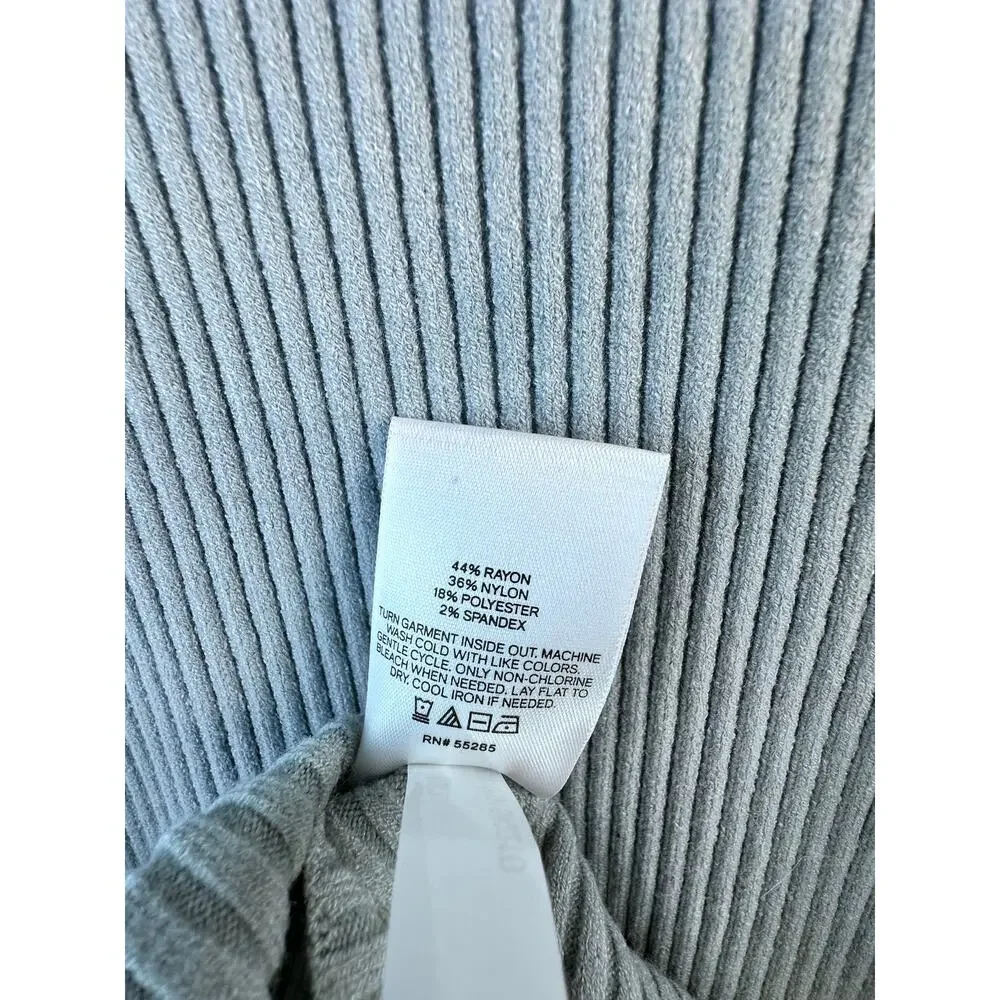 Express Midi NWT Sweater Dress‎ L Sage Green Sleeveless Ribbed V Neck Bodycon